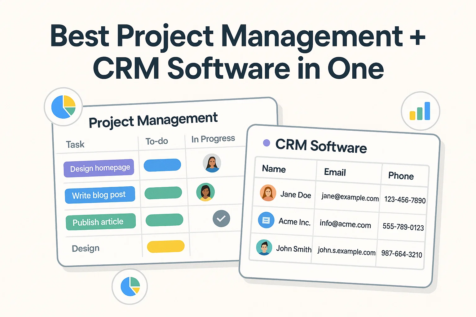 Best Project Management + CRM Software in One Hero Image